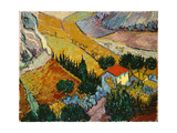 Landscape with House and Ploughman  1889